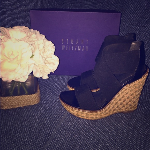 Stuart Weitzman Elastic Espadrille Sandal Sz 8 - Picture 1 of 4